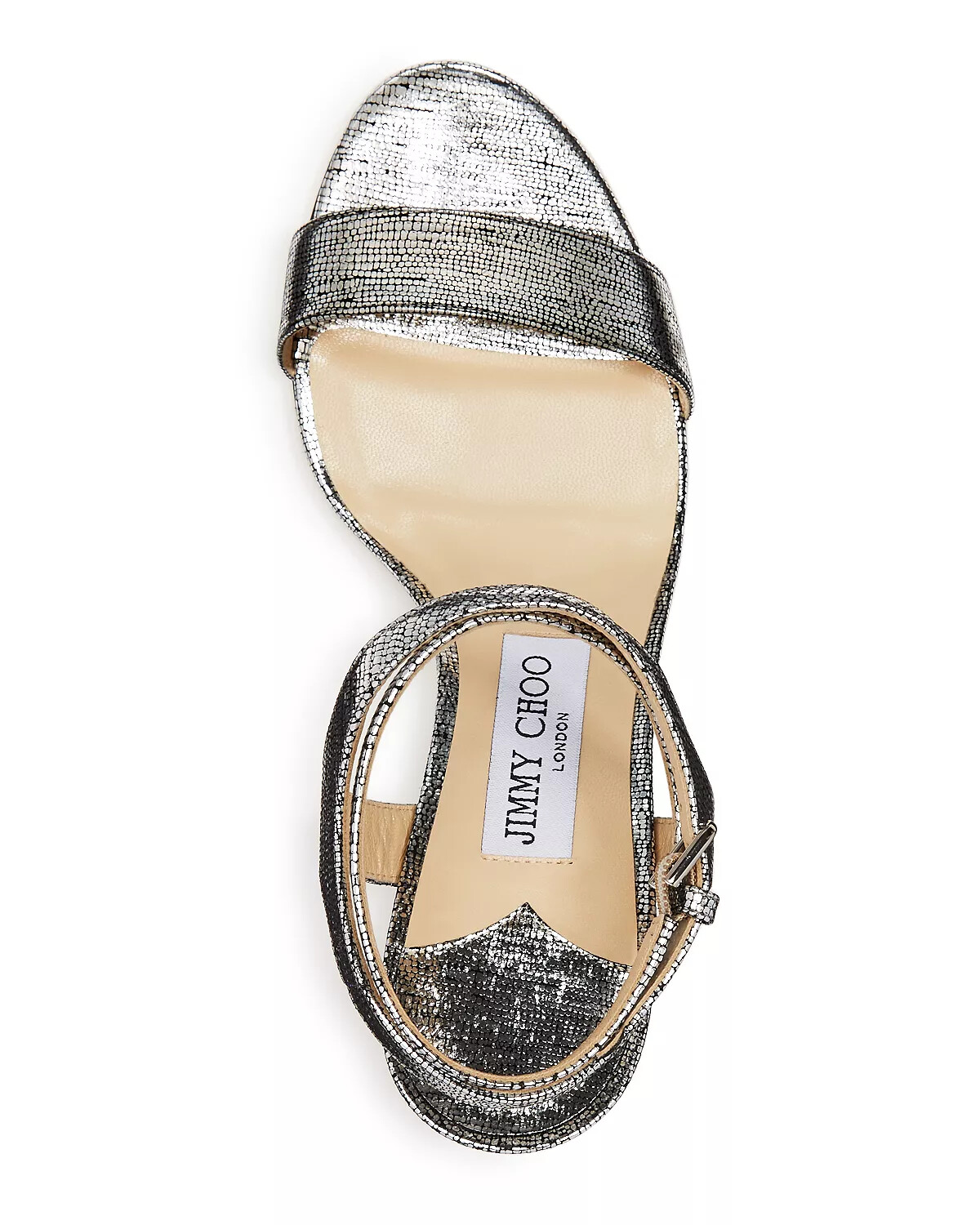 Pre-owned Jimmy Choo Women's Marine Leather High-heel Sandals Us 10 Eu 40 $650 Silver