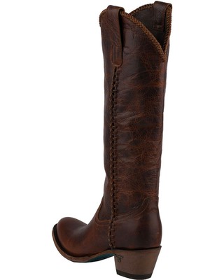 Pre-owned Lane Women's Plain Jane Western Boot - Round Toe - Lb0350i In Brown
