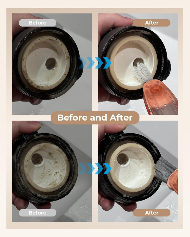 3 in 1 Multifunctional Cup Lid Cleaning Brush, Cup Crevice Cleaning Tools for Ti