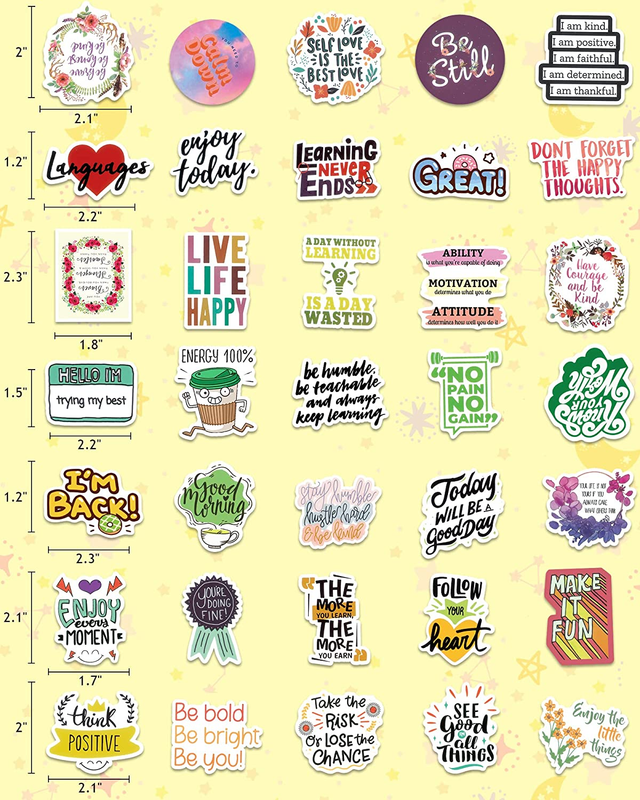 300 PCS Inspirational Stickers for Adults, Motivational Water Bottle Stickers fo