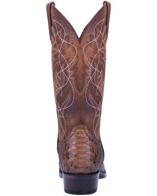 Pre-owned Dan Post Men's Manning Exotic Python Western Boot - Medium Toe - Dp3037 In Bay Apache