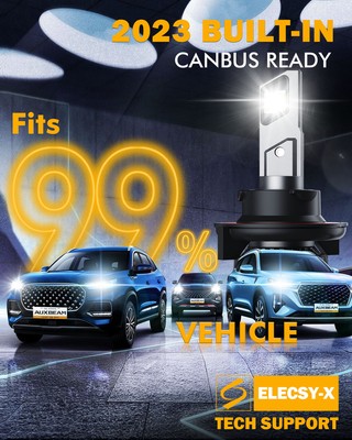 AUXBEAM H13 9008 LED Headlight Bulbs Kit High Low Beam Super Bright Canbus 6500K