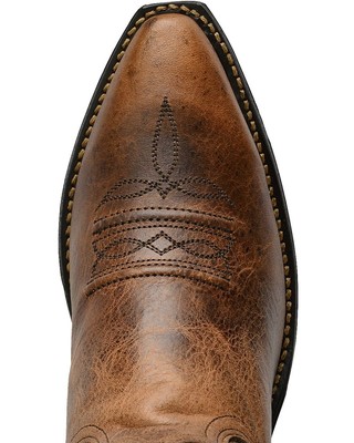 Pre-owned Abilene Women's Hand Tooled Inlay Western Boot - Snip Toe - 9141 In Brown