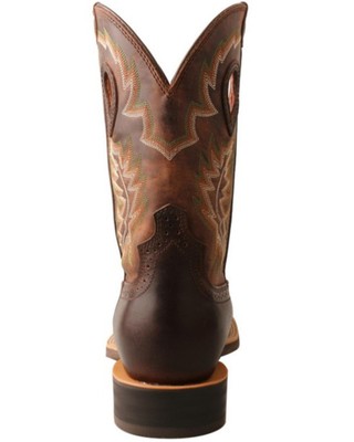 Pre-owned Twisted X Men's Ruff Stock Western Boot - Square Toe - Mrs0069 In Brown