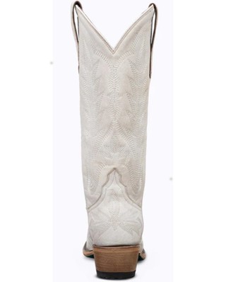 Pre-owned Lane Women's Lexington Leather Western Boot - Snip Toe - Lb0488d In White
