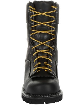 Pre-owned Georgia Boot Men's Amp Lt Logger Work Boot - Composite Toe - Gb00272 In Black
