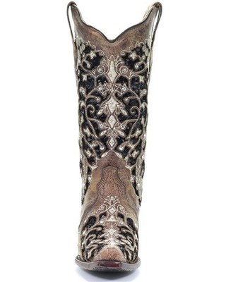 Pre-owned Corral Boots Corral Women's Embroidered Western Boot - Snip Toe - A3569 In Brown