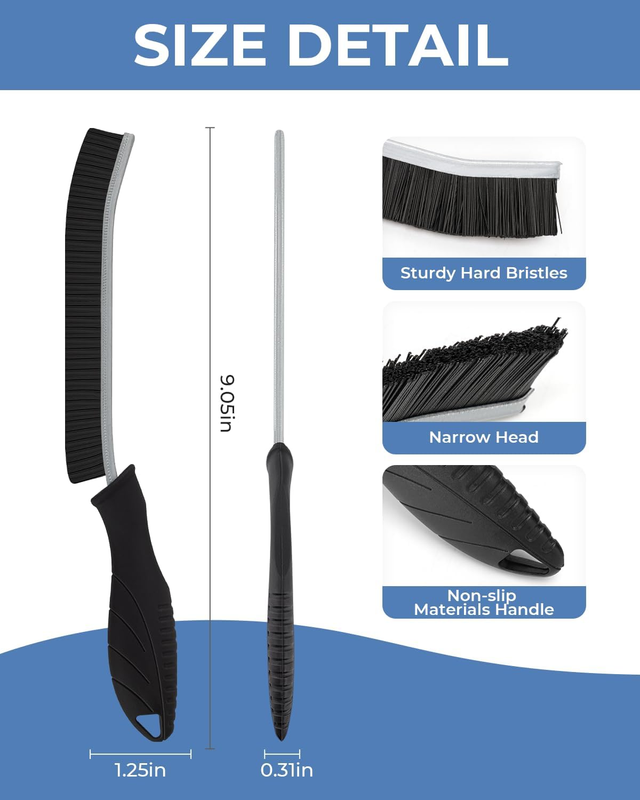 Crevice Cleaning Brushes, Cleaner Scrub Brush Tool for Hard to Reach Tight Space