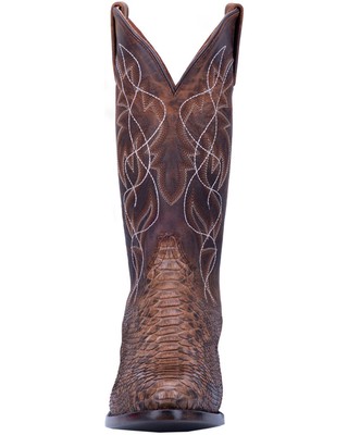 Pre-owned Dan Post Men's Manning Exotic Python Western Boot - Medium Toe - Dp3037 In Bay Apache