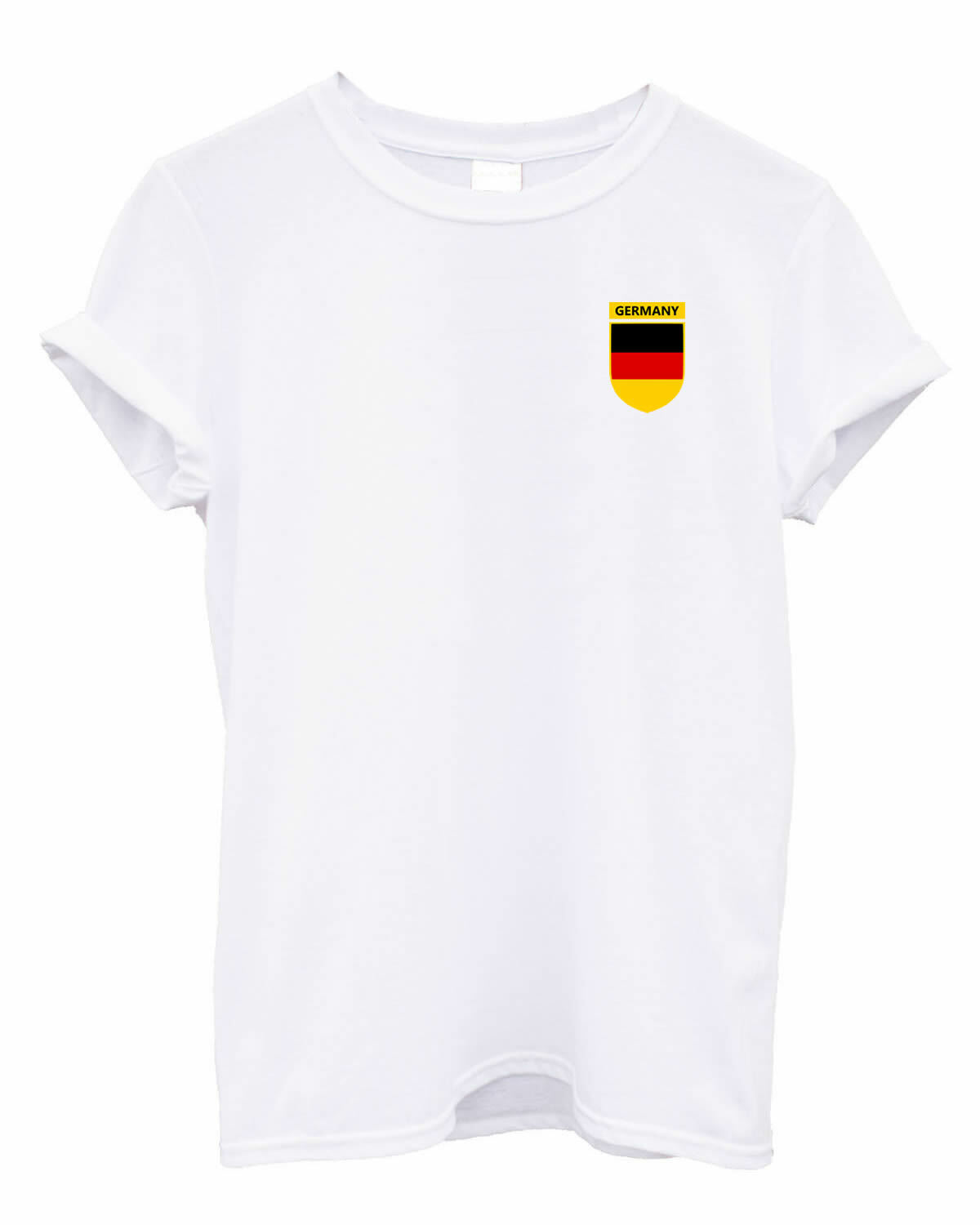 Germany Team Crest Crew neck Tshirt Support your Country football rugby cricket