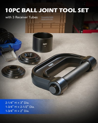 OMT Heavy Duty 4 in 1 Ball Joint Press & U Joint Removal Tool Kit w 4WD Adapters