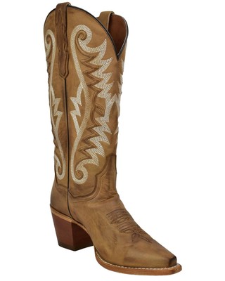 Pre-owned Dan Post Women's Magic Fashion Tall Western Boot - Snip Toe - Dp4366 In Brown