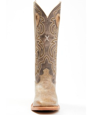 Pre-owned Twisted X Men's Buckaroo Western Boot - Broad Square Toe - Mbk0030 In Brown