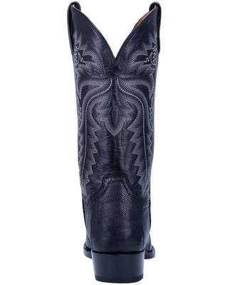 Pre-owned Dan Post Men's Winston Lizard Western Boot - Round Toe - Dp3050r In Black