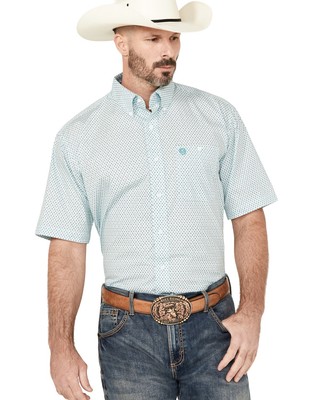 Wrangler Men's George Strait By Paisley Print Long Sleeve Button-Down Western