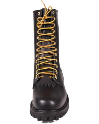 Pre-owned Whites White's Boot Men's Line Scout 10&quot; Lace-up Work Boot - Round Toe - H7806 In Black