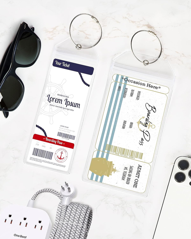 Cruise Ship Luggage Tags 8-Pack for NCL, Princess, Carnival by