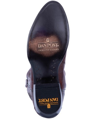 Pre-owned Dan Post Men's Winston Lizard Western Boot - Round Toe - Dp3051r In Brown