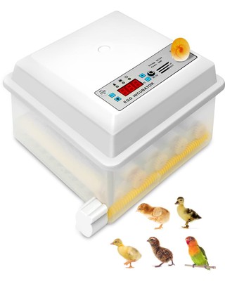 Automatic Egg Incubator with LED Candler 16 Egg Capacity Temperature & Humidity