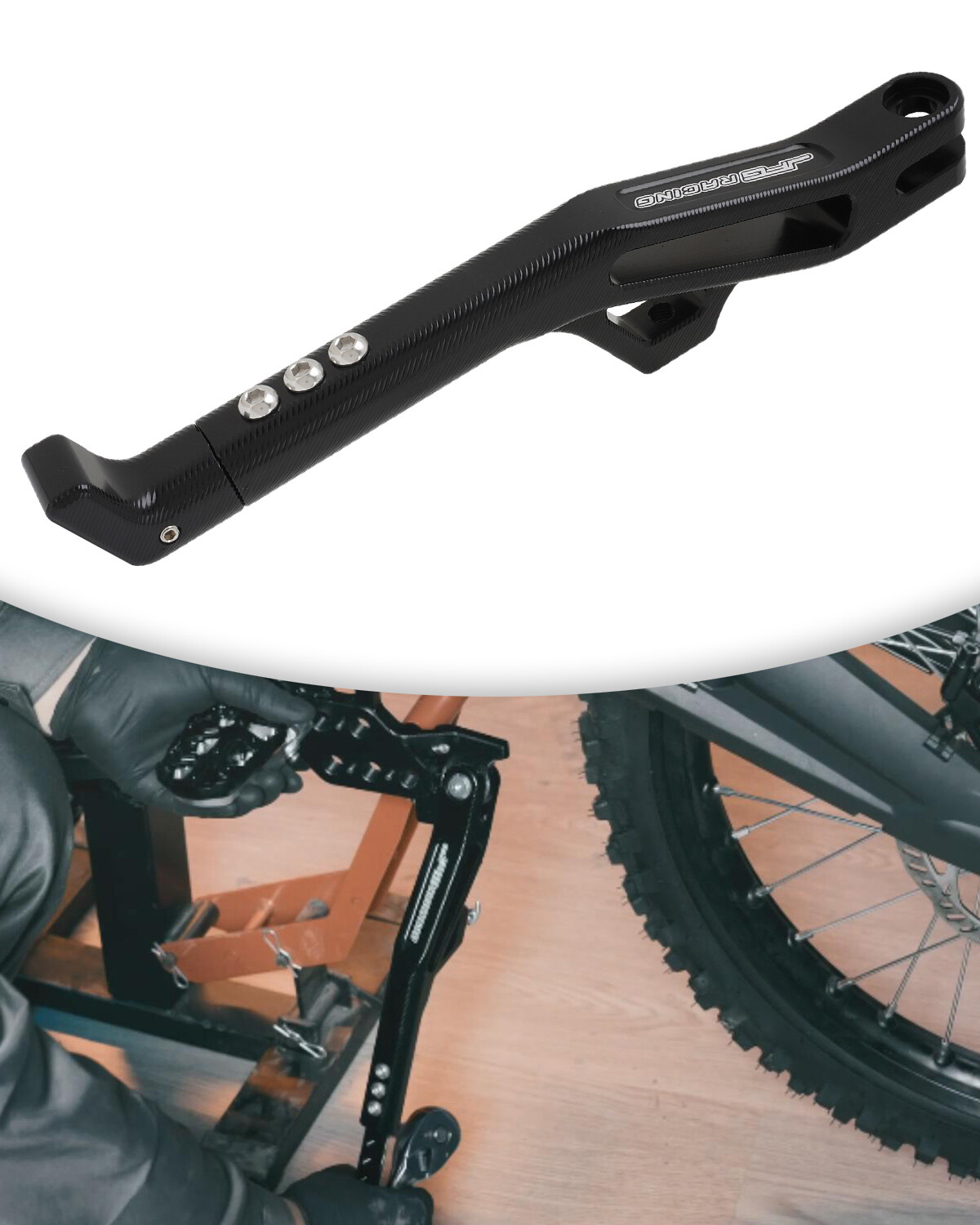 JFG RACING Sur Ron Dirt Bike Kickstand For Sur Ron X/S, X160/260, Sting BLACK