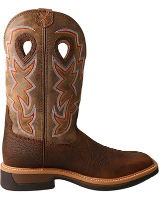 Pre-owned Twisted X Men's Lite Western Work Boot - Alloy Toe - Mlca001 In Brown