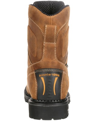 Pre-owned Georgia Boot Men's Comfort Core Waterproof Logger Boot - Soft Toe - Gb00122 In Russett