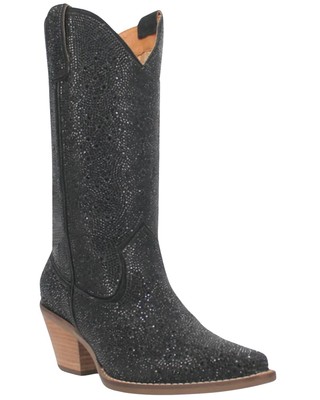 Pre-owned Dingo Women's Dollar Western Boot - Pointed Toe - Di570-black 8 M