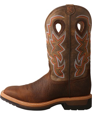 Pre-owned Twisted X Men's Lite Western Work Boot - Alloy Toe - Mlca001 In Brown