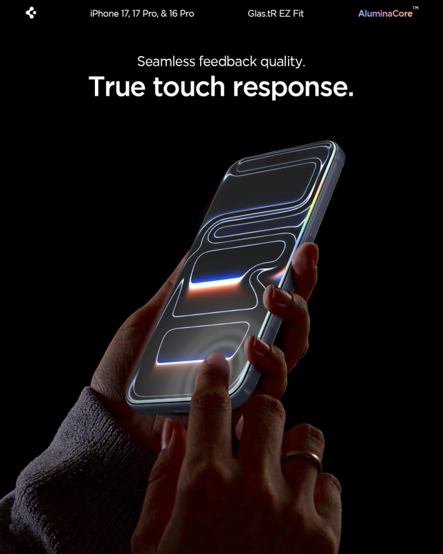 AluminaCore Tempered Glass Screen Protector [Glas.tR EZ Fit] designed for iPhone