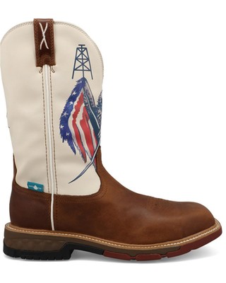 Pre-owned Twisted X Men's 12&quot; Western Work Boot - Nano Toe - Mxbnw05 10 D In Brown