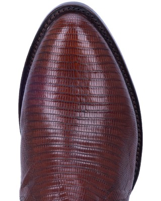 Pre-owned Dan Post Men's Winston Lizard Western Boot - Round Toe - Dp3051r In Brown