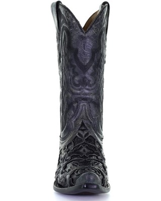 Pre-owned Corral Men's Exotic Alligator Western Boot - Snip Toe - A4116 In Black
