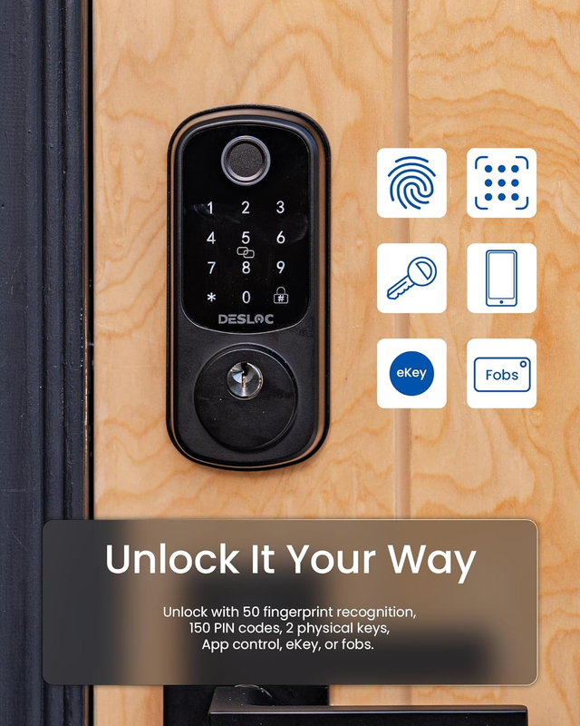 B200 Fingerprint Smart Door Lock, Keyless Entry Door Lock, App Control, Easy Ins