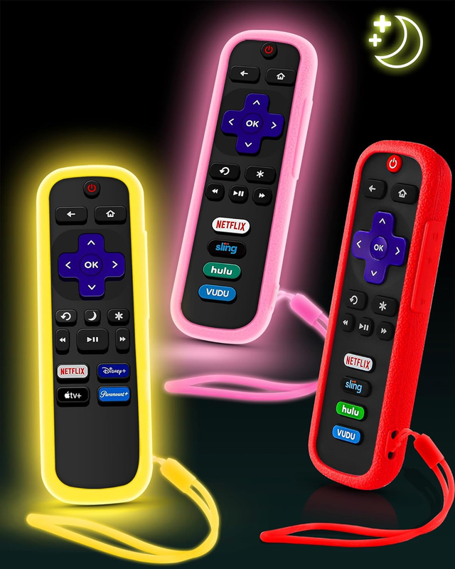 （3 Pack）  Cover for Roku Remote, Case for Hisense/Tcl Ro