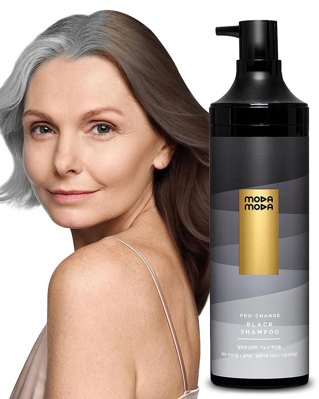 MODA MODA Pro-Change Black Shampoo - Hair Coloring Shampoo for Gray Hair for Wom