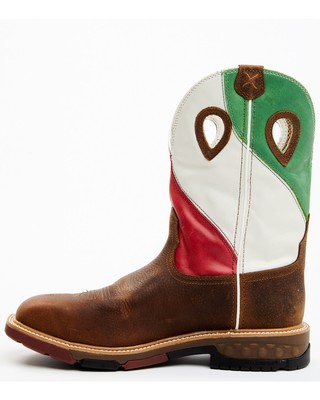 Pre-owned Twisted X Men's 12&quot; Western Work Boot - Alloy Toe - Mxbaw03 12 D In Brown