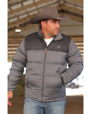 cinch puffer jacket