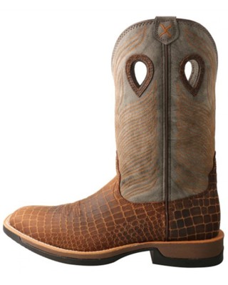 Pre-owned Twisted X Men's Tech X Western Boot - Broad Square Toe - Mxw0003 In Brown