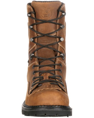 Pre-owned Georgia Boot Men's Comfort Core Waterproof Logger Composite Toe - Gb00123 In Russett