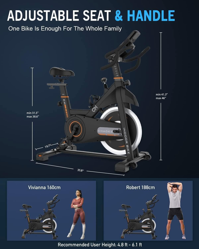 Exercise Bike,  Stationary Bike with 300LBS Weight Capacity, Comfortable Seat Cu