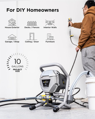 Maquina Pulverizadora Pintura Sin Aire Trabajos Construccion Pintar PROFESIONAL