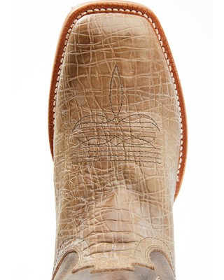 Pre-owned Twisted X Men's Buckaroo Western Boot - Broad Square Toe - Mbk0030 In Brown