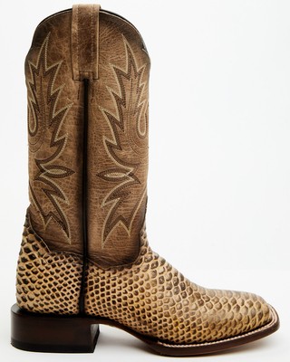 Pre-owned Dan Post Women's 12&quot; Faux Python Western Boot - Broad Square Toe - Dp4939 In Yellow