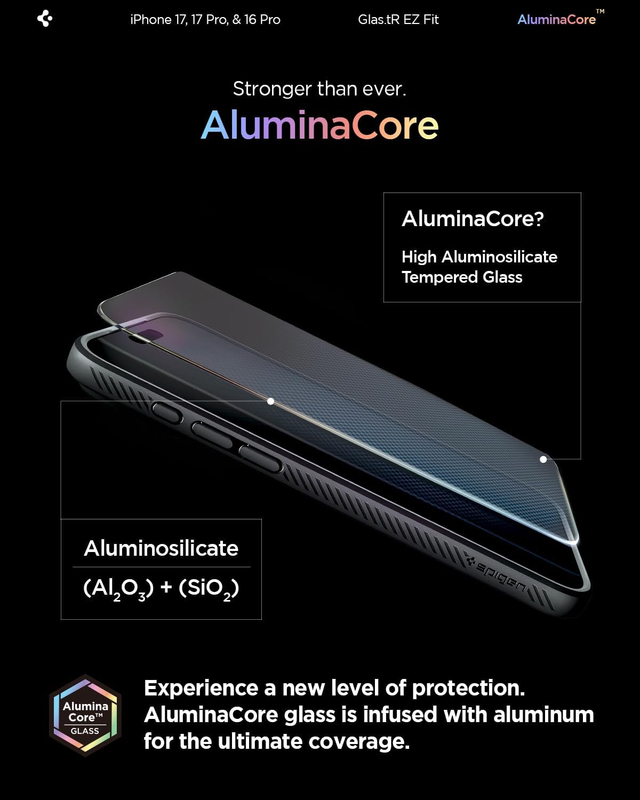 AluminaCore Tempered Glass Screen Protector [Glas.tR EZ Fit] designed for iPhone