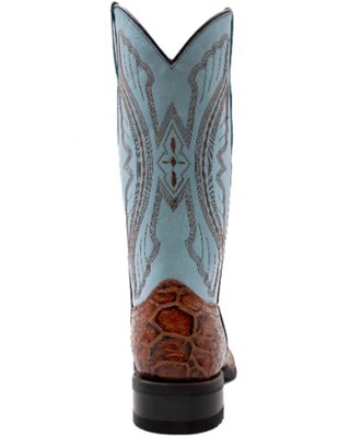 Pre-owned Ferrini Women's Kai Western Boot - Broad Square Toe - 9259361 In Brown