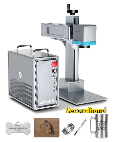 Secondhand OMTECH 50W JPT Fiber Laser Engraving Machine 7x7 w Autofocus Camera