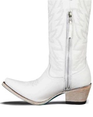 Pre-owned Lane Women's Smokeshow Tall Western Boot - Snip Toe - Lb0526a In White
