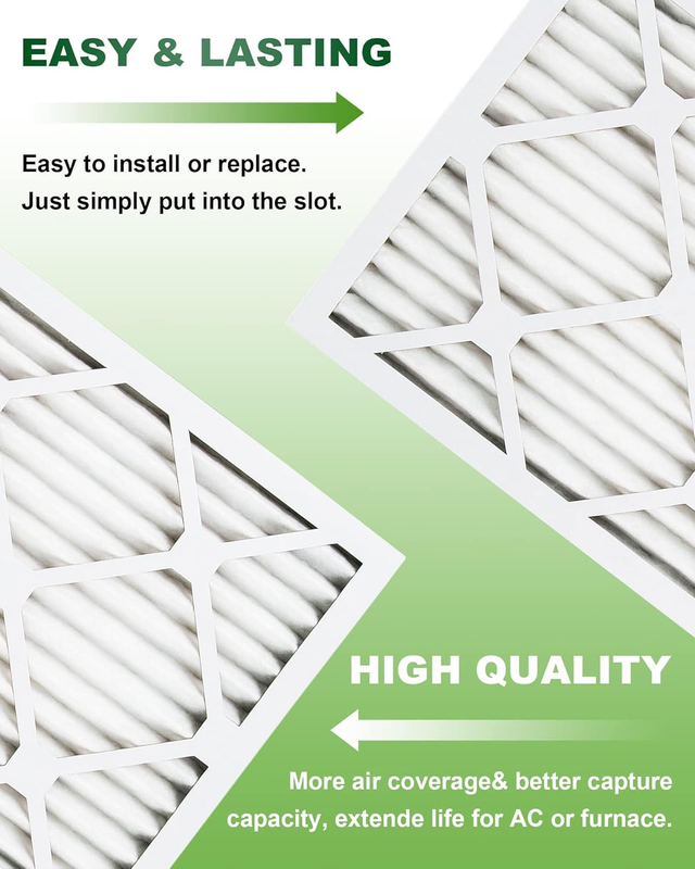 16x20x1 Air Filter MERV 11 Pleated HVAC AC Furnace Air Filters Replacement | 6-P