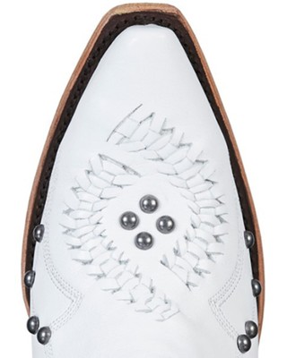 Pre-owned Lane Women's Cossette Western Boot - Snip Toe - Lb0469h In White