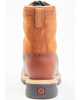 Pre-owned Twisted X Men's Lite 8&quot; Lace-up Waterproof Work Boot - Steel Toe Oiled Rust